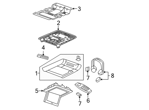 2012 GMC Acadia Entertainment System Components Diagram
