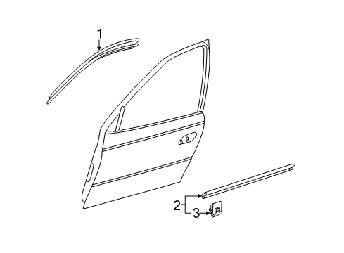 2006 Pontiac GTO Frame Molding Diagram for 92093574