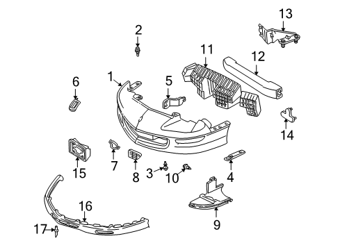 1994 Chevy Camaro Front Bumper Diagram