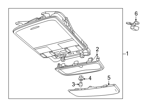 2012 Chevy Caprice Overhead Console Diagram 1 - Thumbnail