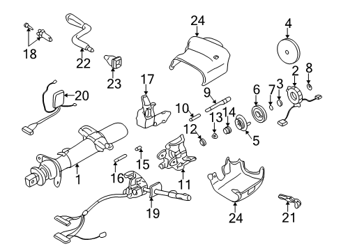 2001 Chevy Tahoe Ignition Switch Diagram for 26098764