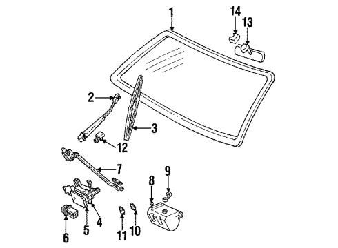 1995 GMC C2500 Suburban Washer Reservoir Diagram for 22155079