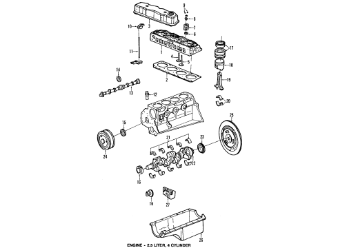 1992 Chevy Lumina Engine Parts & Mounts, Timing, Lubrication System Diagram 2 - Thumbnail