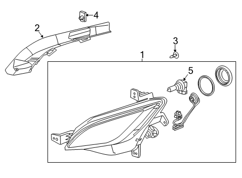 2013 Chevy Sonic Fog Lamp Assembly Diagram for 96830994