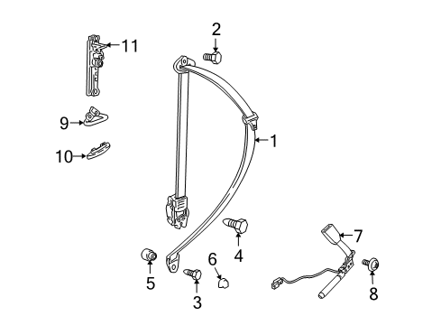 2006 Pontiac GTO Seat Belt Diagram
