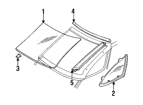 1993 Chevy Lumina APV Windshield Glass Diagram