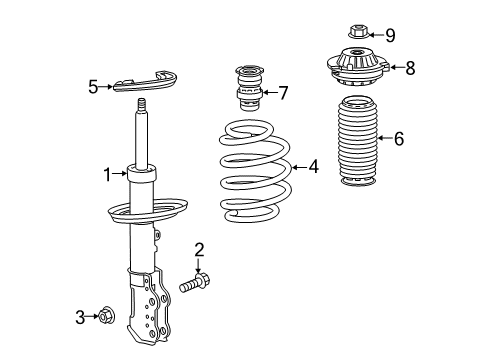 2022 Buick Enclave Struts & Components - Front Diagram