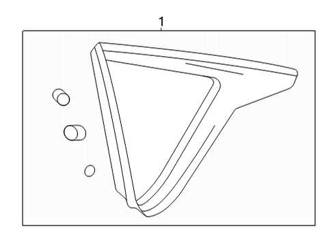 2022 Cadillac CT5 Exterior Trim - Quarter Panel Diagram