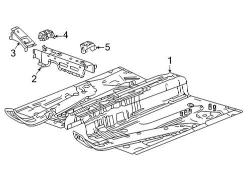 2021 Buick Envision Floor & Rails Diagram