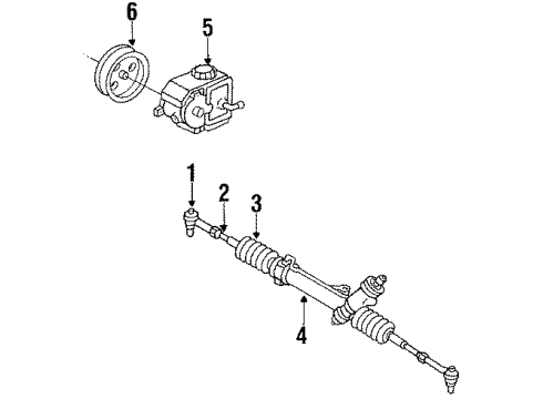 1987 Oldsmobile Delta 88 P/S Pump & Hoses, Steering Gear & Linkage Diagram