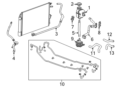 2017 Chevy Volt Radiator & Components Diagram