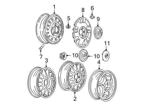 2005 Buick Century Wheels, Covers & Trim Diagram