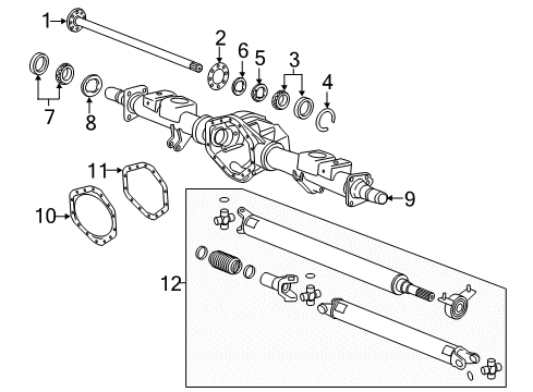 2016 GMC Sierra 3500 HD Drive Shaft Assembly Diagram for 84346712