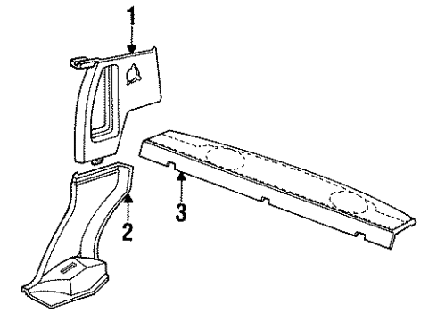 1987 Buick Century Interior Trim - Quarter Panels Diagram 2 - Thumbnail