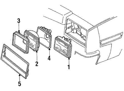 1984 Oldsmobile Toronado Headlamps Diagram