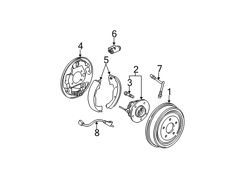 2006 Chevy Equinox Brake Components, Brakes Diagram 2 - Thumbnail