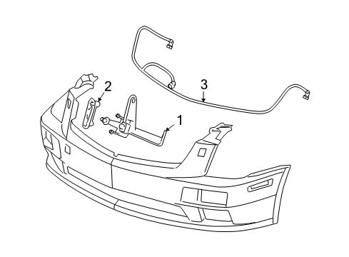 2005 Cadillac STS Washer Components Diagram