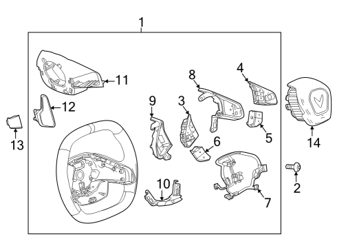 2024 Chevy Corvette Steering Wheel & Trim Diagram 4 - Thumbnail