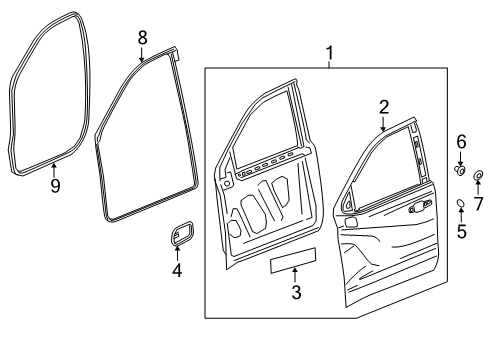 2020 Chevy Silverado 1500 Access Cover, Rear Driver Side Diagram for 84498273