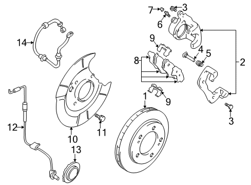 2000 Chevy Tracker Caliper Piston Diagram for 91174815