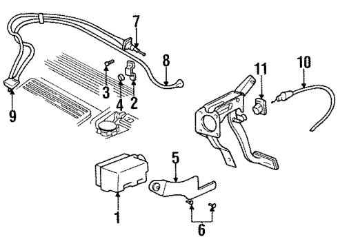 1998 Buick Skylark Mount Plate Diagram for 22597553