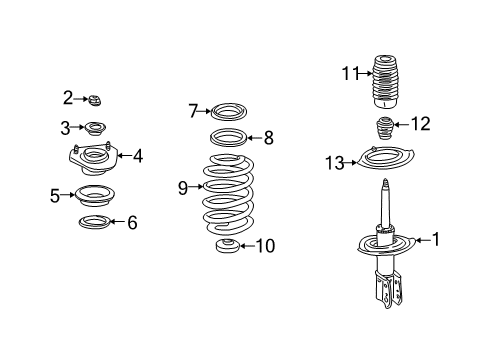 2005 Chevy Monte Carlo Struts & Components - Front Diagram