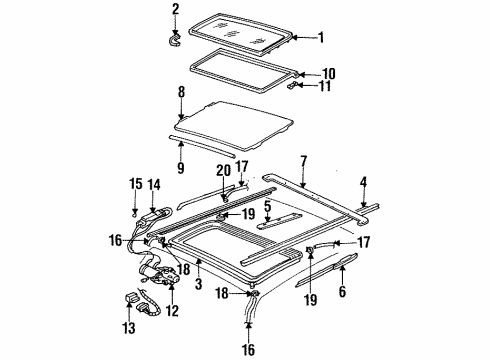 1998 Cadillac DeVille Sunroof Diagram