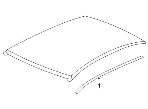 2009 Chevy Malibu Exterior Trim - Roof Diagram