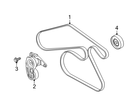 2017 Chevy Traverse Belts & Pulleys Diagram