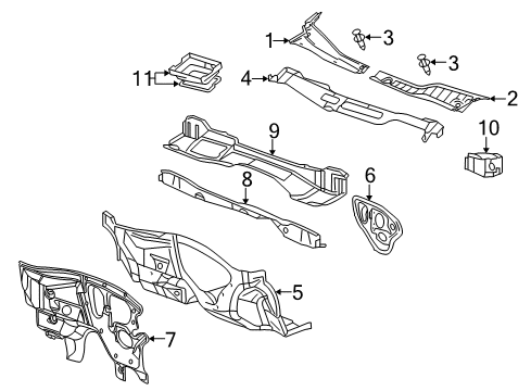 2005 Buick LaCrosse Cowl Diagram