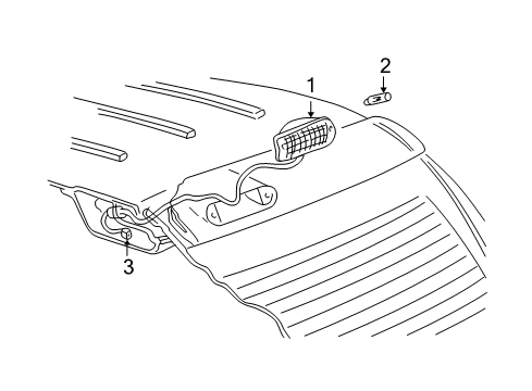 1999 Oldsmobile Bravada High Mount Lamps Diagram