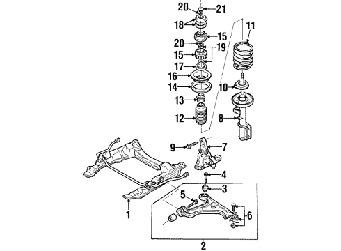 2001 Cadillac Catera Ball Joint Diagram for 90542995
