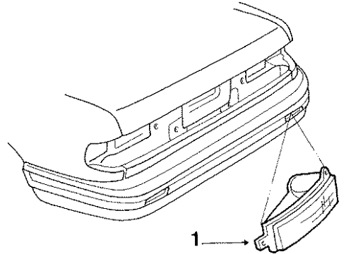 1990 Pontiac Bonneville Rear Reflector Diagram