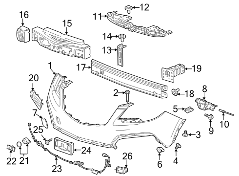 2013 Buick Encore Front Bumper Diagram