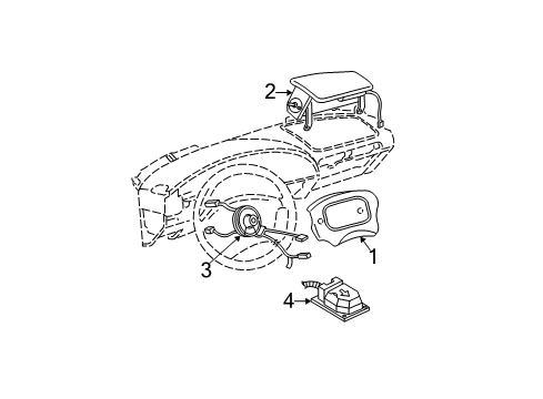 2002 Chevy Malibu Air Bag Components Diagram