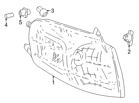 2005 Pontiac Montana Park & Side Marker Lamps Diagram
