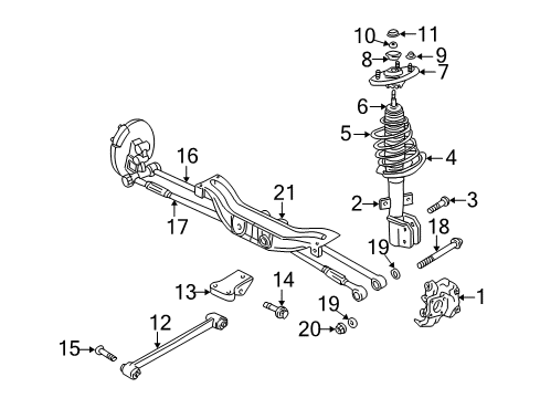 2005 Chevy Monte Carlo Rear Suspension Components, Stabilizer Bar Diagram