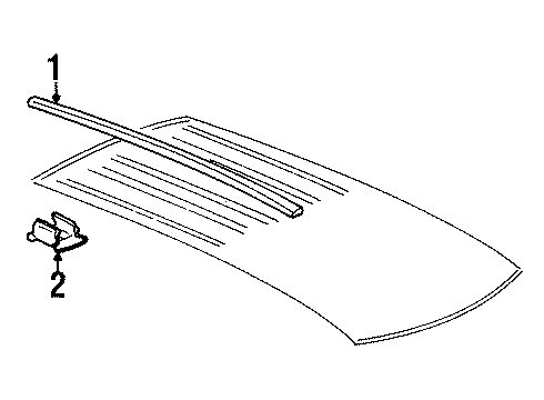 2000 Oldsmobile Silhouette Exterior Trim - Roof Diagram