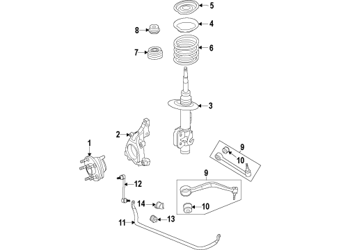 2010 Chevy Camaro Stabilizer Link Diagram for 92243929