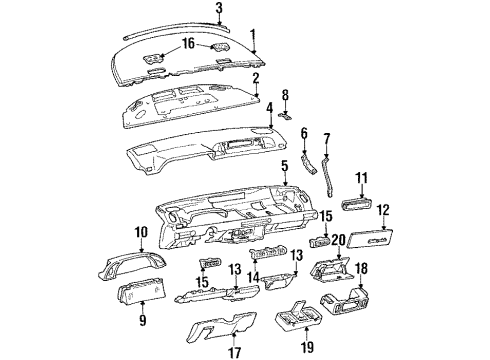 1992 Oldsmobile Silhouette Instrument Panel Diagram