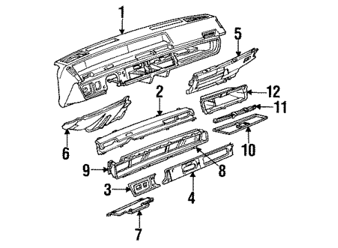 1984 Pontiac 6000 Gauge Cluster Diagram for 10098604