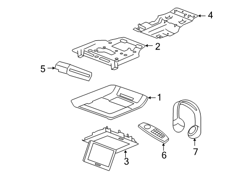 2012 Cadillac Escalade Entertainment System Components Diagram