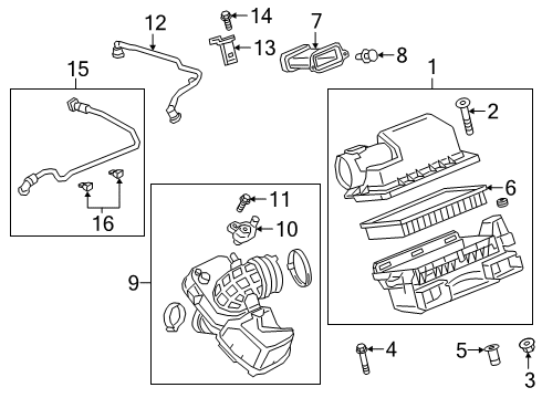 2019 Cadillac CT6 Intake Duct Diagram for 22931497