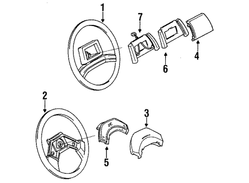 1988 Chevy Beretta Turn Signal Switch Diagram for 1997058