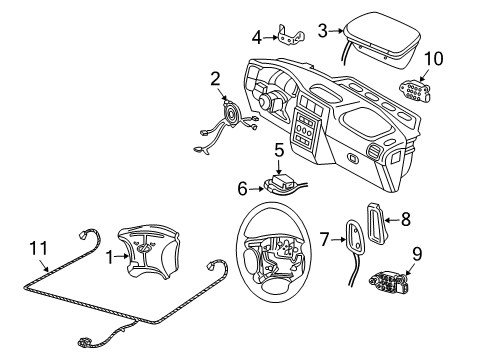 2004 Pontiac Montana Air Bag Components Diagram