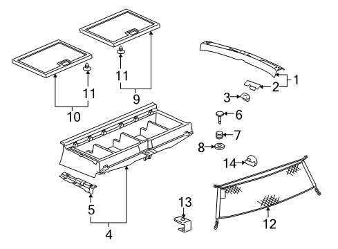 2005 Saturn Relay Interior Trim - Rear Body Diagram