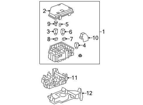 2009 GMC Acadia Fuse & Relay Box Diagram for 25909569
