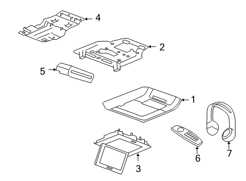 2013 GMC Yukon Entertainment System Components Diagram 1 - Thumbnail