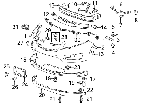 2013 Chevy Volt Switch, Jet Black Diagram for 22762571
