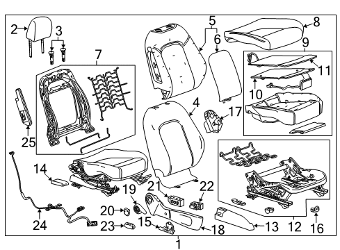 2014 Buick Encore Recline Handle, Black, Front Diagram for 42645798